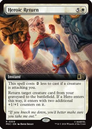 Image of Heroic Return (Extended Art) (MSC-309) - Commander: Marvel Super Heroes Foil