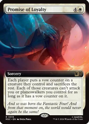 Image of Promise of Loyalty (Extended Art) (MSC-319) - Commander: Marvel Super Heroes Foil