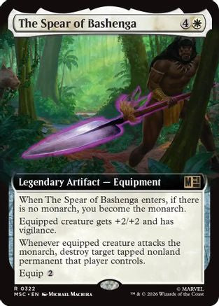 Image of The Spear of Bashenga (Extended Art) (MSC-322) - Commander: Marvel Super Heroes Foil