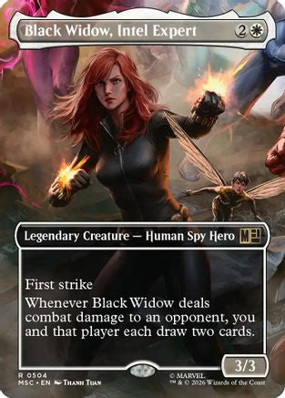 Image of Black Widow, Intel Expert (Borderless) (MSC-504) - Commander: Marvel Super Heroes
