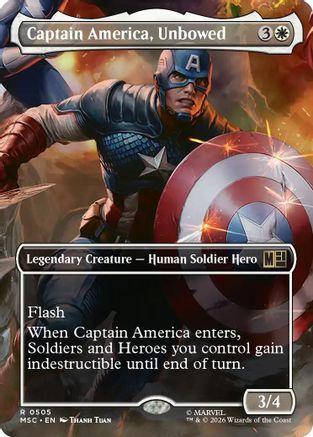 Image of Captain America, Unbowed (Borderless) (MSC-505) - Commander: Marvel Super Heroes