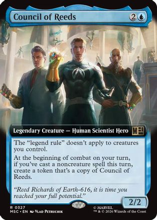Image of Council of Reeds (Extended Art) (MSC-327) - Commander: Marvel Super Heroes Foil