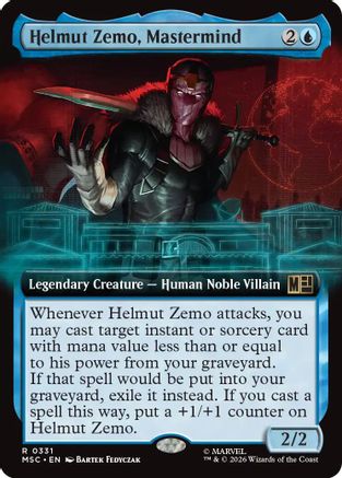Image of Helmut Zemo, Mastermind (Extended Art) (MSC-331) - Commander: Marvel Super Heroes Foil