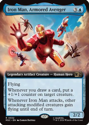 Image of Iron Man, Armored Avenger (Extended Art) (MSC-332) - Commander: Marvel Super Heroes Foil