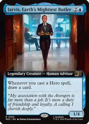 Image of Jarvis, Earth's Mightiest Butler (Extended Art) (MSC-333) - Commander: Marvel Super Heroes