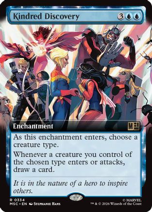 Image of Kindred Discovery (Extended Art) (MSC-334) - Commander: Marvel Super Heroes Foil