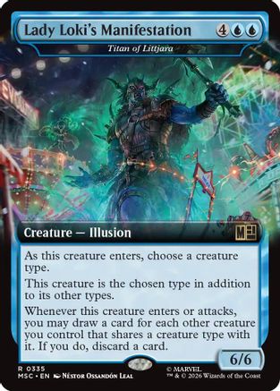 Image of Lady Loki's Manifestation - Titan of Littjara (Extended Art) (MSC-335) - Commander: Marvel Super Heroes Foil