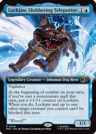 Image of Lockjaw, Slobbering Teleporter (Extended Art) (MSC-336) - Commander: Marvel Super Heroes