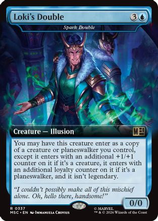 Image of Loki's Double - Spark Double (Extended Art) (MSC-337) - Commander: Marvel Super Heroes Foil