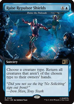 Image of Raise Repulsor Shields - Raise the Palisade (Extended Art) (MSC-340) - Commander: Marvel Super Heroes Foil