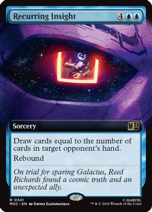 Image of Recurring Insight (Extended Art) (MSC-341) - Commander: Marvel Super Heroes Foil