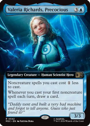 Image of Valeria Richards, Precocious (Extended Art) (MSC-342) - Commander: Marvel Super Heroes Foil