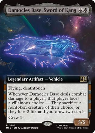 Image of Damocles Base, Sword of Kang (Extended Art) (MSC-347) - Commander: Marvel Super Heroes Foil