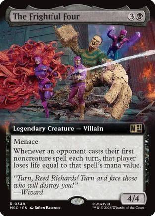 Image of The Frightful Four (Extended Art) (MSC-349) - Commander: Marvel Super Heroes Foil
