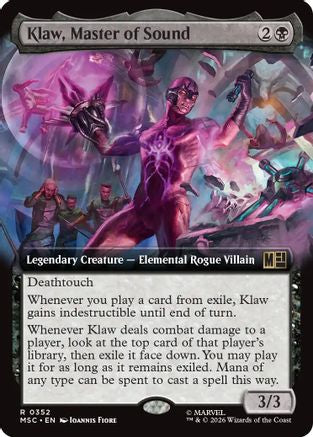 Image of Klaw, Master of Sound (Extended Art) (MSC-352) - Commander: Marvel Super Heroes Foil