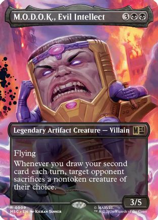 Image of M.O.D.O.K., Evil Intellect (Borderless) (MSC-509) - Commander: Marvel Super Heroes Foil