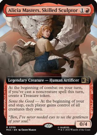 Image of Alicia Masters, Skilled Sculptor (Extended Art) (MSC-356) - Commander: Marvel Super Heroes