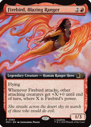 Image of Firebird, Blazing Ranger (Extended Art) (MSC-360) - Commander: Marvel Super Heroes Foil