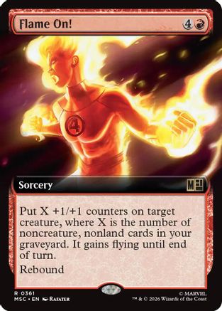 Image of Flame On! (Extended Art) (MSC-361) - Commander: Marvel Super Heroes Foil