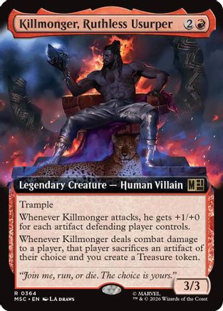 Image of Killmonger, Ruthless Usurper (Extended Art) (MSC-364) - Commander: Marvel Super Heroes Foil