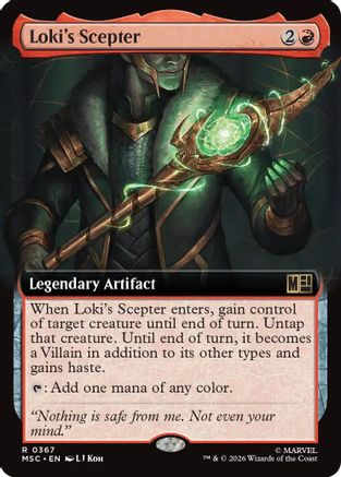 Image of Loki's Scepter (Extended Art) (MSC-367) - Commander: Marvel Super Heroes Foil
