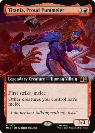 Image of Titania, Proud Pummeler (Extended Art) (MSC-374) - Commander: Marvel Super Heroes Foil