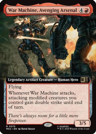 Image of War Machine, Avenging Arsenal (Extended Art) (MSC-375) - Commander: Marvel Super Heroes