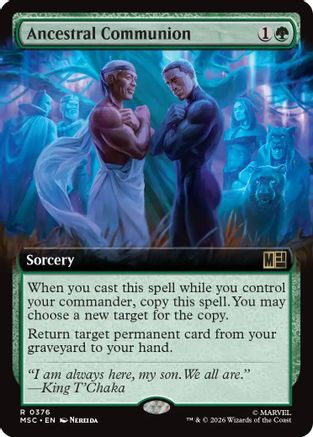 Image of Ancestral Communion (Extended Art) (MSC-376) - Commander: Marvel Super Heroes Foil
