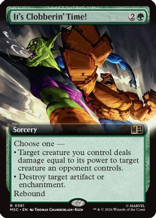 Image of It's Clobberin' Time! (Extended Art) (MSC-381) - Commander: Marvel Super Heroes Foil