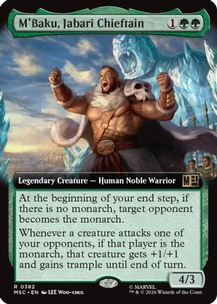 Image of M'Baku, Jabari Chieftain (Extended Art) (MSC-382) - Commander: Marvel Super Heroes