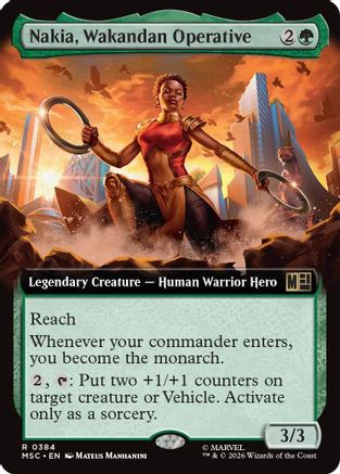 Image of Nakia, Wakandan Operative (Extended Art) (MSC-384) - Commander: Marvel Super Heroes