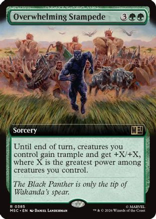 Image of Overwhelming Stampede (Extended Art) (MSC-385) - Commander: Marvel Super Heroes Foil