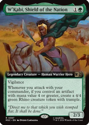 Image of W'Kabi, Shield of the Nation (Extended Art) (MSC-387) - Commander: Marvel Super Heroes