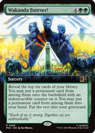 Image of Wakanda Forever! (Extended Art) (MSC-388) - Commander: Marvel Super Heroes Foil