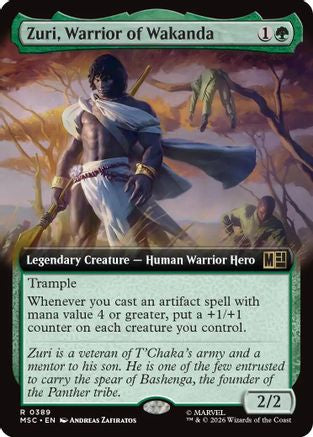 Image of Zuri, Warrior of Wakanda (Extended Art) (MSC-389) - Commander: Marvel Super Heroes