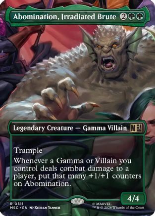 Image of Abomination, Irradiated Brute (Borderless) (MSC-511) - Commander: Marvel Super Heroes Foil