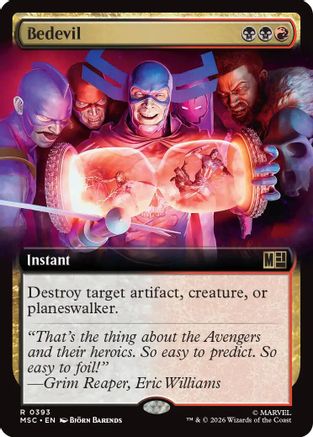 Image of Bedevil (Extended Art) (MSC-393) - Commander: Marvel Super Heroes Foil