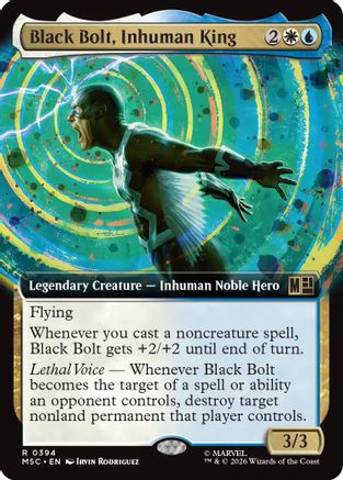 Image of Black Bolt, Inhuman King (Extended Art) (MSC-394) - Commander: Marvel Super Heroes Foil