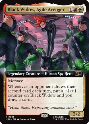 Image of Black Widow, Agile Avenger (Extended Art) (MSC-395) - Commander: Marvel Super Heroes