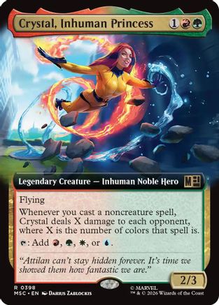 Image of Crystal, Inhuman Princess (Extended Art) (MSC-398) - Commander: Marvel Super Heroes Foil