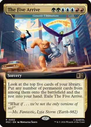 Image of The Five Arrive - Genesis Ultimatum (Extended Art) (MSC-402) - Commander: Marvel Super Heroes Foil