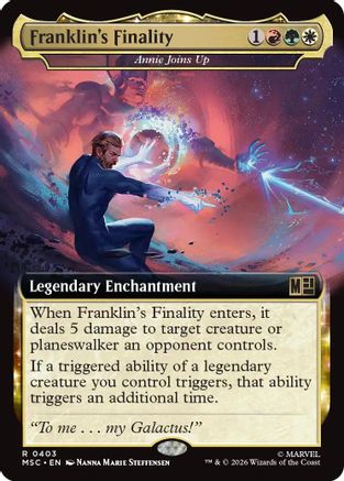 Image of Franklin's Finality - Annie Joins Up (Extended Art) (MSC-403) - Commander: Marvel Super Heroes Foil