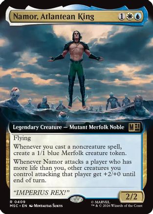Image of Namor, Atlantean King (Extended Art) (MSC-409) - Commander: Marvel Super Heroes