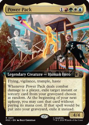 Image of Power Pack (Extended Art) (MSC-411) - Commander: Marvel Super Heroes Foil