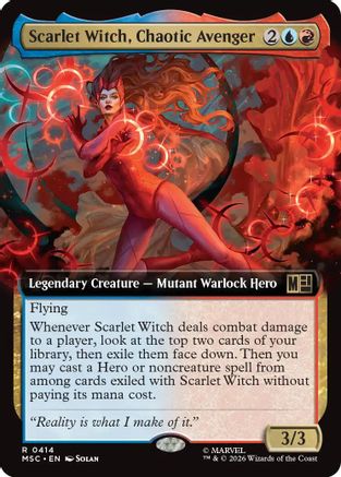 Image of Scarlet Witch, Chaotic Avenger (Extended Art) (MSC-414) - Commander: Marvel Super Heroes