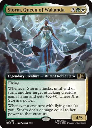 Image of Storm, Queen of Wakanda (Extended Art) (MSC-418) - Commander: Marvel Super Heroes Foil