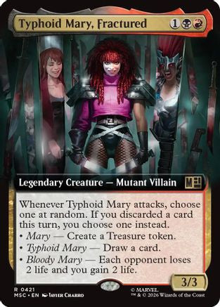 Image of Typhoid Mary, Fractured (Extended Art) (MSC-421) - Commander: Marvel Super Heroes