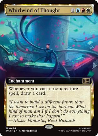 Image of Whirlwind of Thought (Extended Art) (MSC-424) - Commander: Marvel Super Heroes Foil