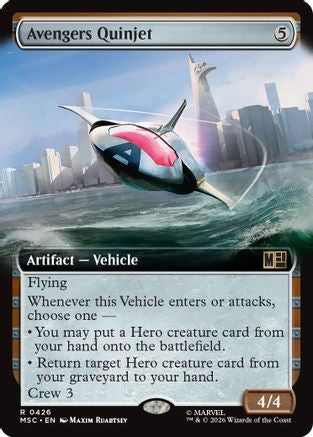 Image of Avengers Quinjet (Extended Art) (MSC-426) - Commander: Marvel Super Heroes Foil