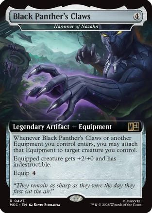 Image of Black Panther's Claws - Hammer of Nazahn (Extended Art) (MSC-427) - Commander: Marvel Super Heroes